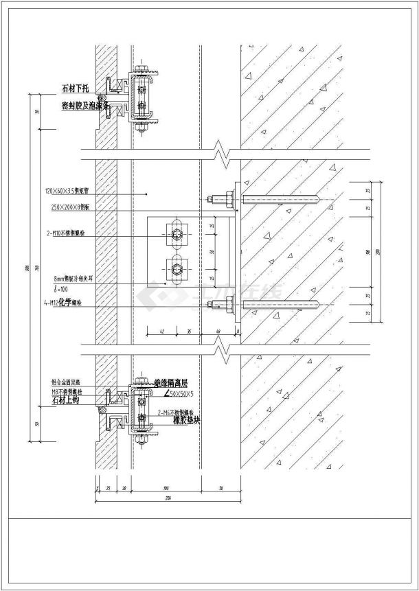 详细的石材柱CAD节点图